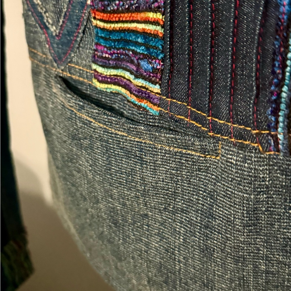 Parsley & Sage Button-Up Boho Jean Jacket - image 4